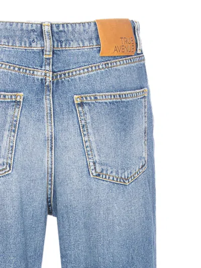 True Avenue Patch-pocket Jeans In Blue