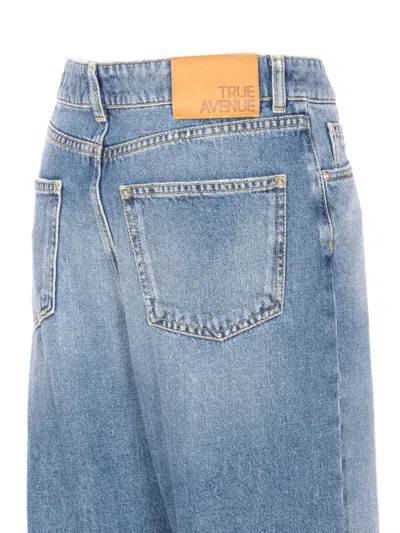 True Avenue Patch-pocket Jeans In Blue