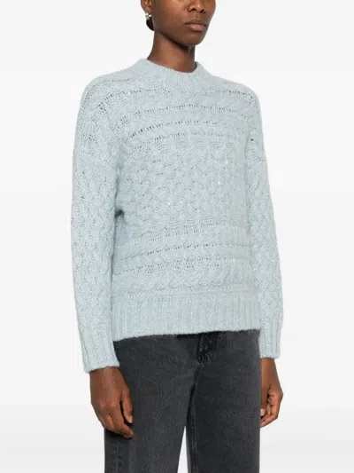 Eleventy Pullover Mit Zopfmuster In Blue