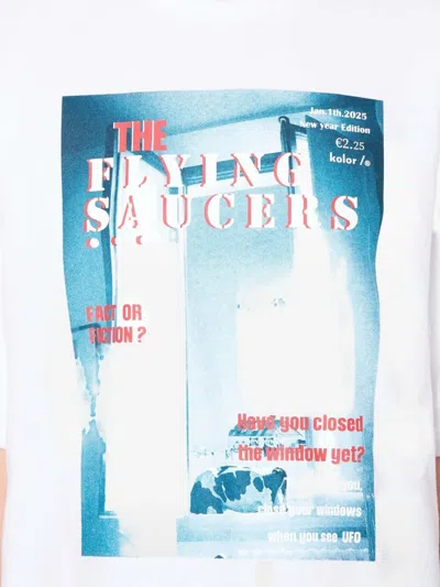 Kolor Graphic-print T-shirt In White