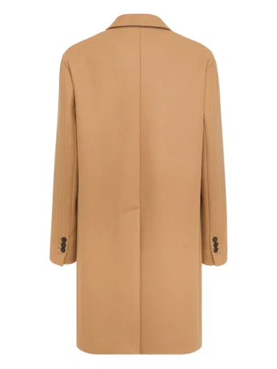 Dsquared2 Camel-coloured Single-breasted Coat In Brown