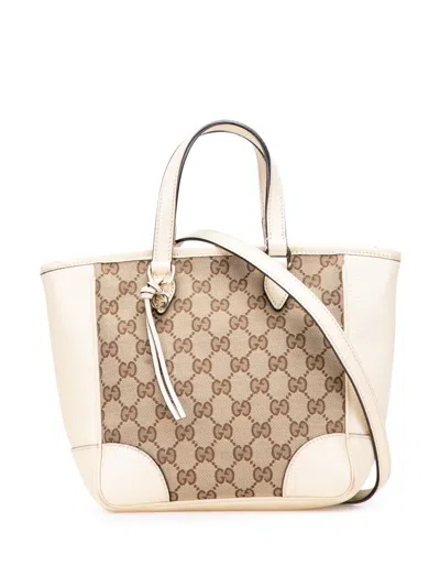 Pre-owned Gucci 2000-2015 Small Gg Canvas Bree Satchel In Brown