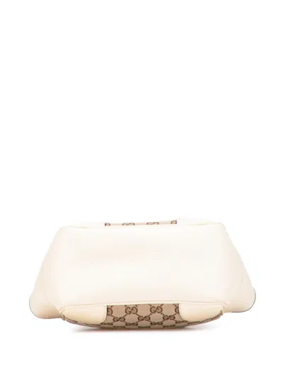 Pre-owned Gucci 2000-2015 Small Gg Canvas Bree Satchel In Brown