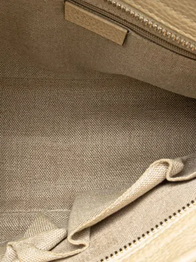 Pre-owned Gucci 2000-2015 Small Gg Canvas Bree Satchel In Brown