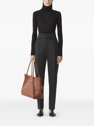 Lanvin Merino Wool And Silk Turtleneck Sweater In Black