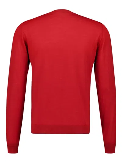 Piacenza Cashmere Crew-neck Wool Sweater In Red