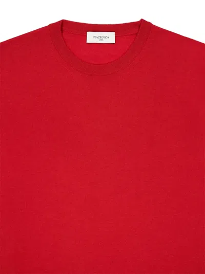 Piacenza Cashmere Crew-neck Wool Sweater In Red