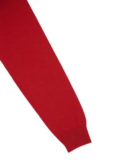 Piacenza Cashmere Crew-neck Wool Sweater In Red