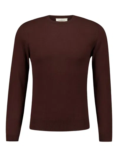 Piacenza Cashmere Crew-neck Cashmere Sweater In Brown