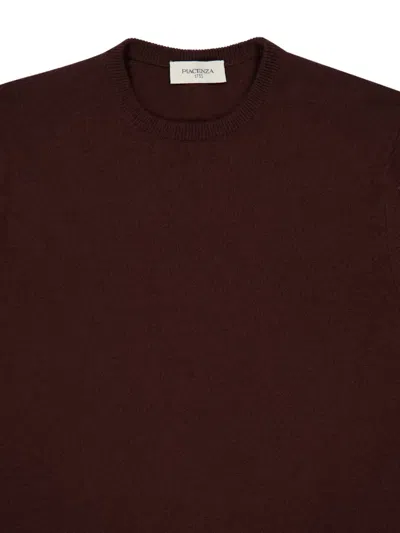 Piacenza Cashmere Crew-neck Cashmere Sweater In Brown