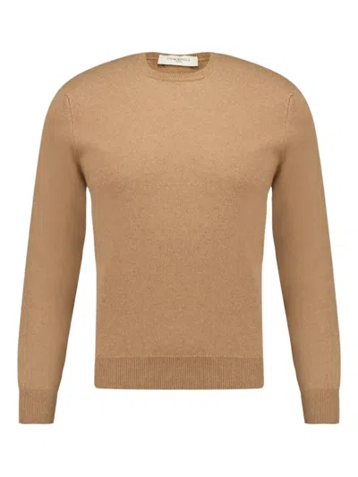Piacenza Cashmere Crew Neck Cashmere Sweater In Brown