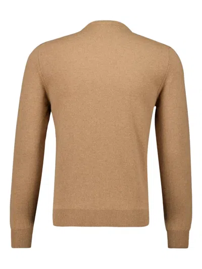 Piacenza Cashmere Crew Neck Cashmere Sweater In Brown