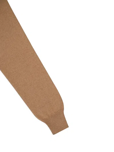 Piacenza Cashmere Crew Neck Cashmere Sweater In Brown