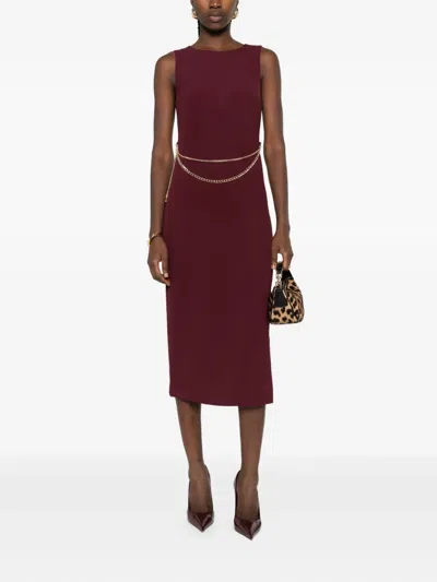 Twinset Vestido Midi - Rojo Oscuro In Burgundy
