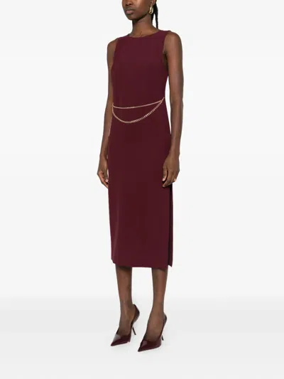 Twinset Vestido Midi - Rojo Oscuro In Burgundy
