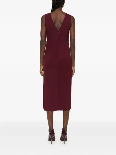 Twinset Vestido Midi - Rojo Oscuro In Burgundy