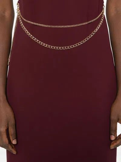 Twinset Vestido Midi - Rojo Oscuro In Burgundy