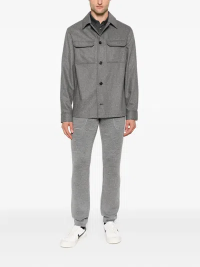 Gran Sasso Drawstring Track Pants In Gray