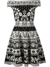 ALEXANDER MCQUEEN jacquard knit mini dress,DRYCLEANONLY