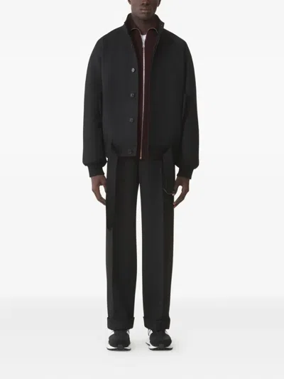 Lanvin Wool Twill Casual Jacket In Black