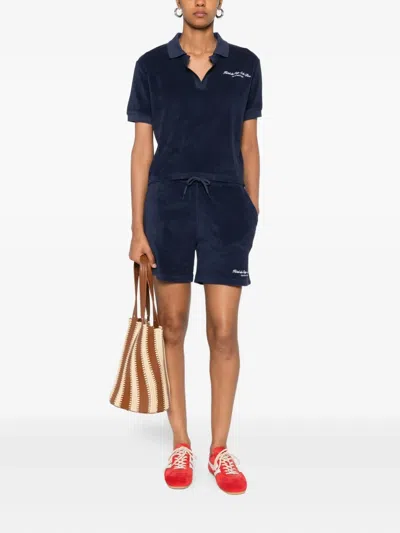 Sporty And Rich Drawstring Shorts In Blue