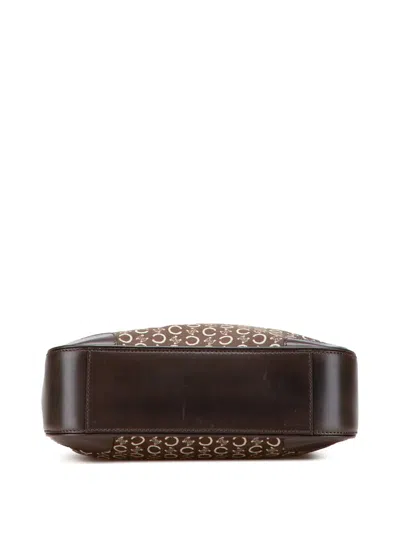 Pre-owned Celine 2000 C Macadam Canvas Tote Bag In Brown