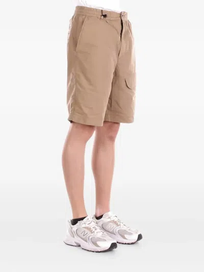 C.p. Company Mid-thigh Length Relaxed Fit Shorts With Functional Pockets In Neutral