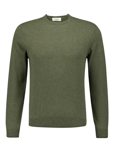 Piacenza Cashmere Crew-neck Cashmere Sweater In Green