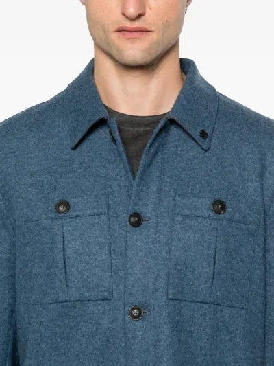 Gran Sasso Button-fastening Patch-pocket Jacket In Blue