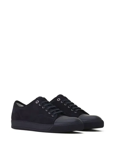 Lanvin Dbb1 Leather And Suede Sneakers In Multi