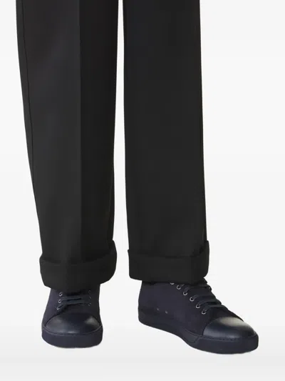 Lanvin Dbb1 Leather And Suede Sneakers In Multi