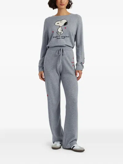 Chinti & Parker X Peanuts Drawstring Trousers In Gray