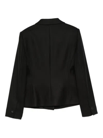 Tagliatore Three-button Wool Jacket In Black
