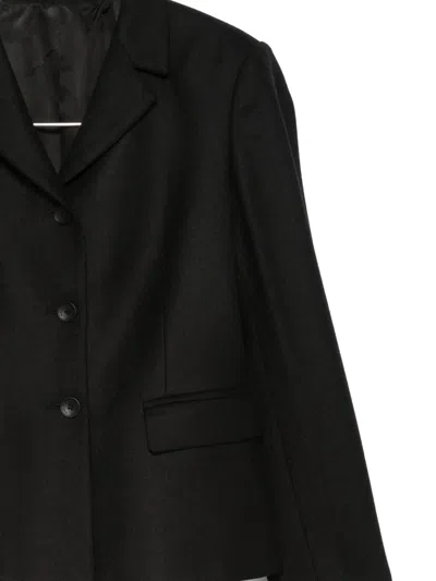 Tagliatore Three-button Wool Jacket In Black