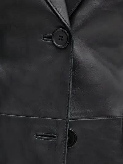 皮质贴身西装夹克