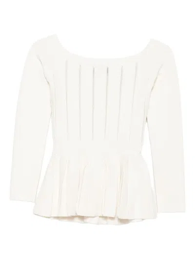 Elisabetta Franchi Tricot Sweater In White