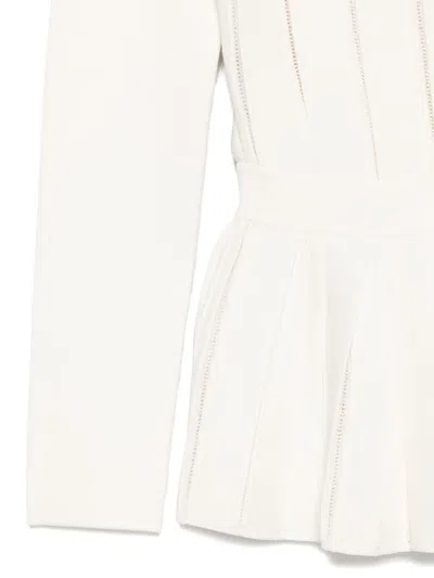 Elisabetta Franchi Tricot Sweater In White