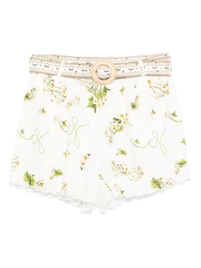 Camilla Botanical Utopia Tuck Front Shorts In Neutral