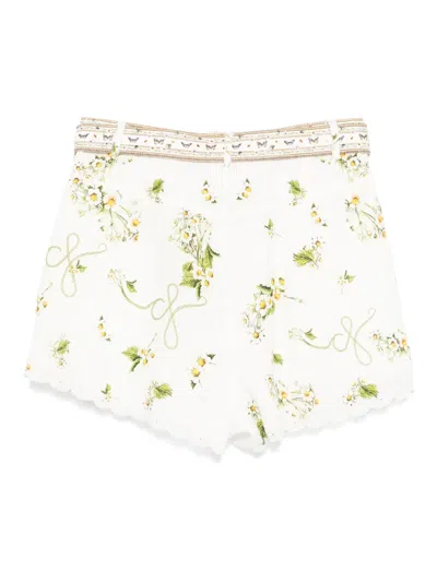 Camilla Botanical Utopia Tuck Front Shorts In Neutral