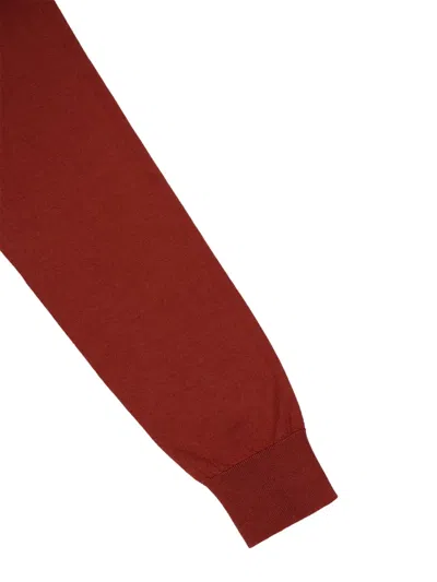 Piacenza Cashmere Button-up Diamond-pattern Shirt In Red