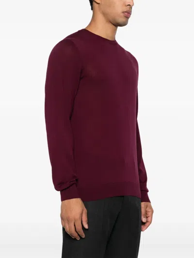 Piacenza Cashmere Crew-neck Wool Jumper In Red