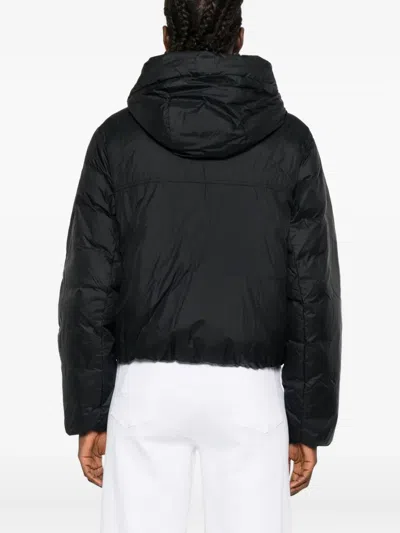 Canada Goose Cropped Black Puffer Jacket With Adjustable Hood