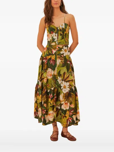 Farm Rio Botanical Forest-print Crop Top In Multi