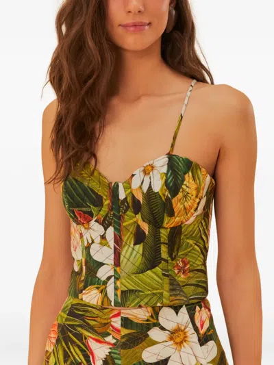 Farm Rio Botanical Forest-print Crop Top In Multi