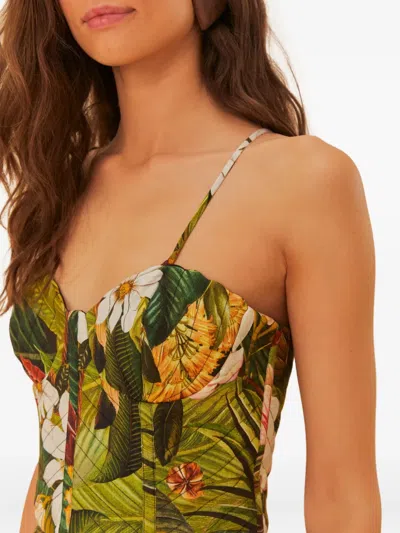 Farm Rio Botanical Forest-print Crop Top In Multi