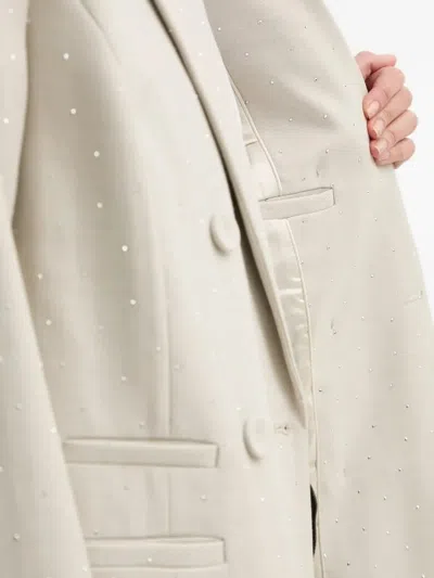 Bruuns Bazaar Embellished Double-breasted Blazer In Neutral