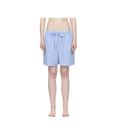 Tekla Drawstring Pajama Pants In Blue