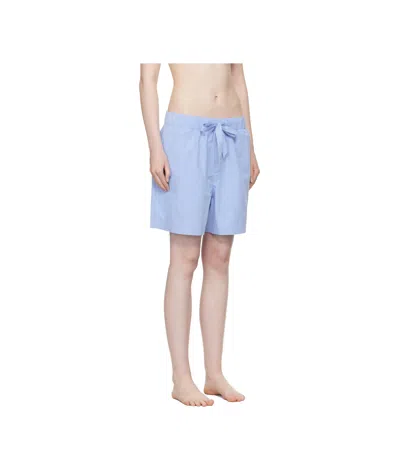 Tekla Drawstring Pajama Pants In Blue