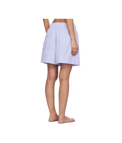 Tekla Drawstring Pajama Pants In Blue