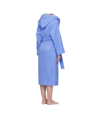Tekla Blue Classic Bathrobe In Blue
